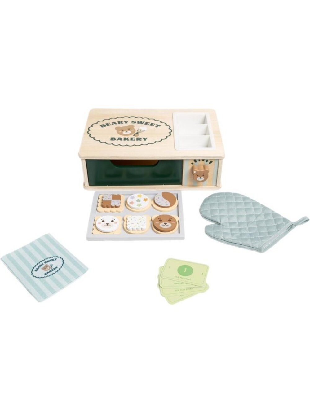 25-Piece Wooden Bakery Play Food Set | Realistic Baking Oven Toy for Kids
